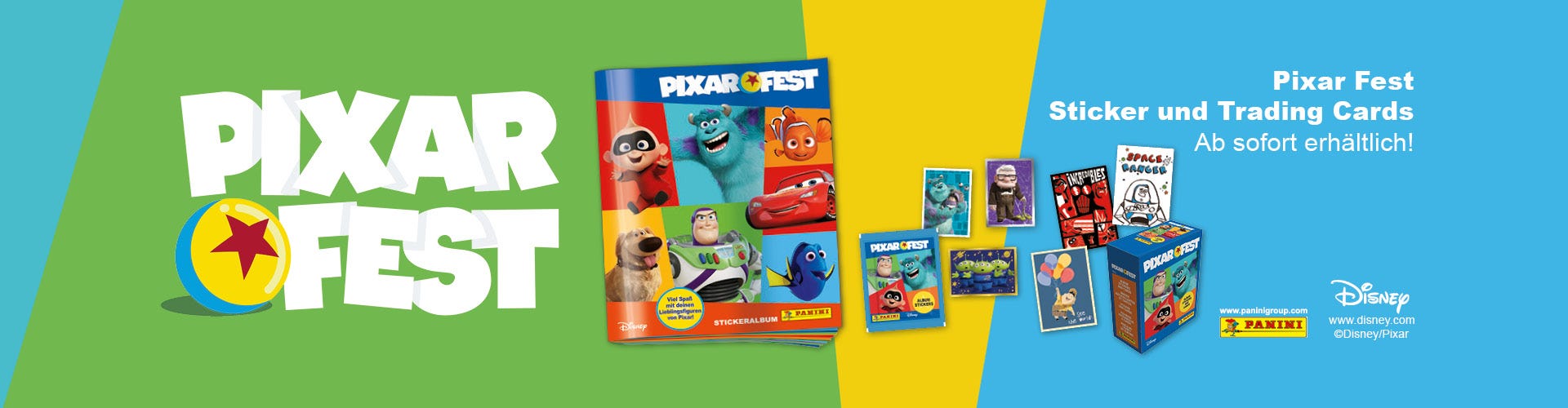 Disney Pixar Fest Sticker und Cards Kollektion Banner