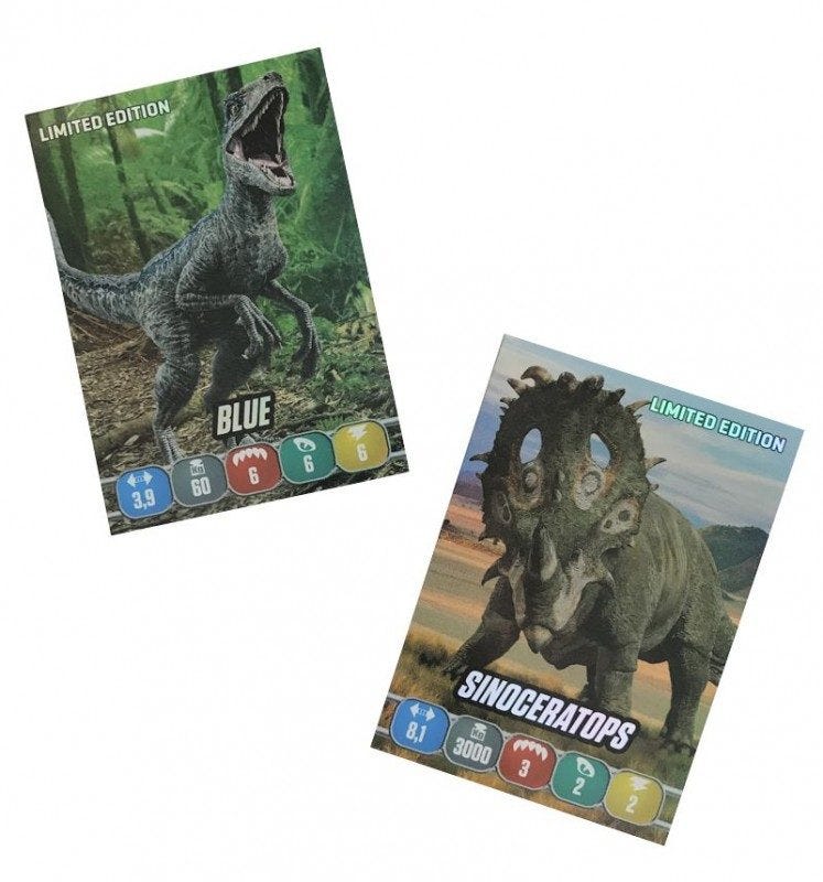 Jurassic World Anthology Sticker und Cards Limited Edition Cards aus Blister
