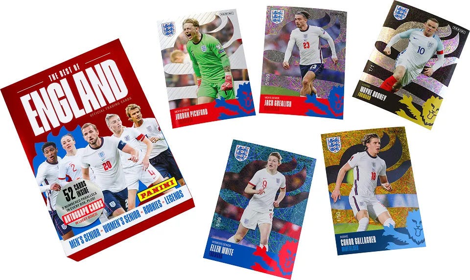 Panini The Best Of England Trading Cards 
