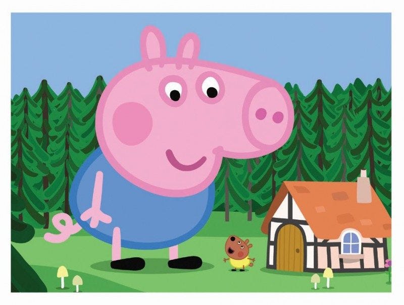 Peppa Pig - Spiele mit Gegensätzen Sticker Beispiel